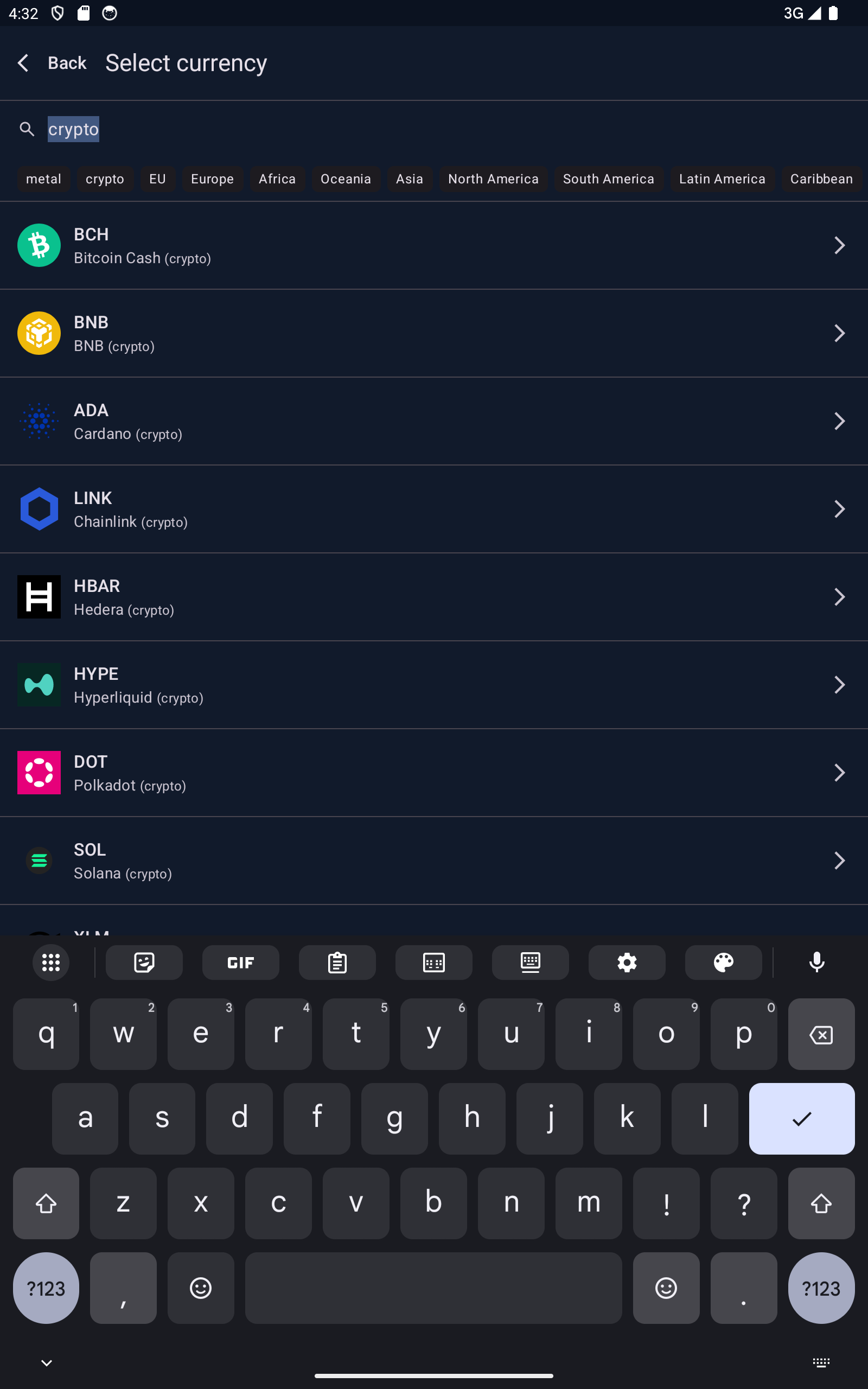 Currency Converter tablet layout showing currency filters