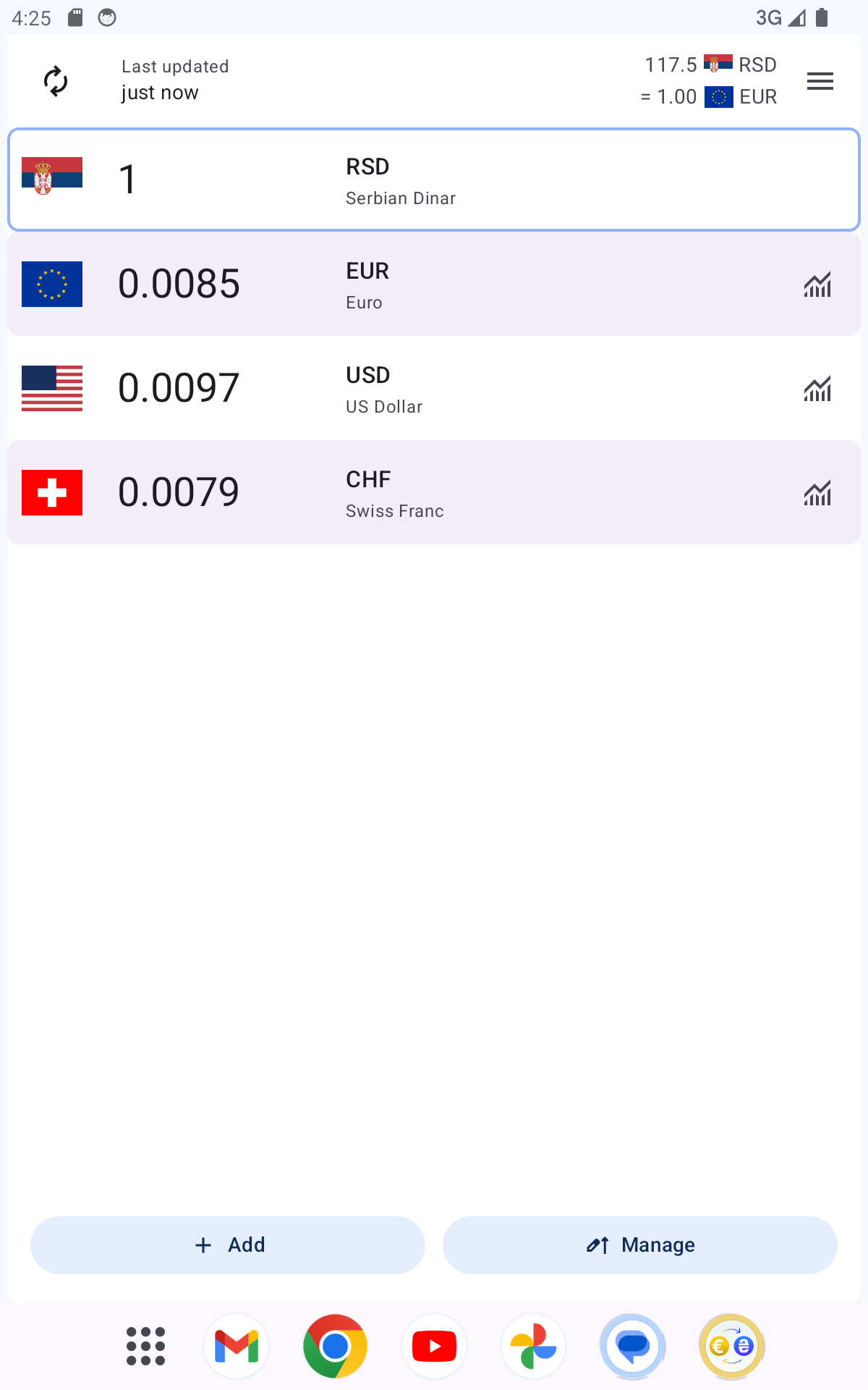 Currency Converter seven-inch tablet layout showing conversions